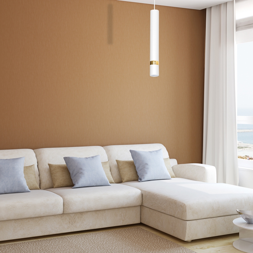 Luster na sajli JOKER 1xGU10/25W/230V bela/zlatna