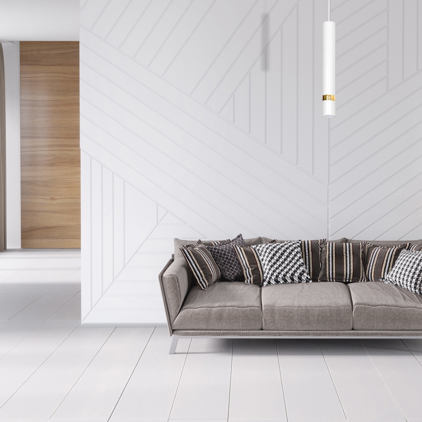 Luster na sajli JOKER 1xGU10/25W/230V bela/zlatna