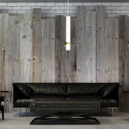 Luster na sajli JOKER 1xGU10/25W/230V bela/zlatna