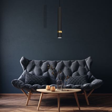 Luster na sajli JOKER 1xGU10/25W/230V crna/zlatna