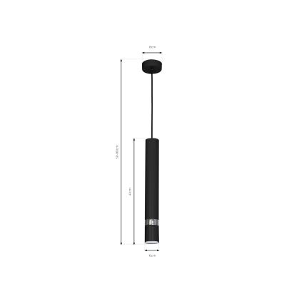 Luster na sajli JOKER 1xGU10/25W/230V crno