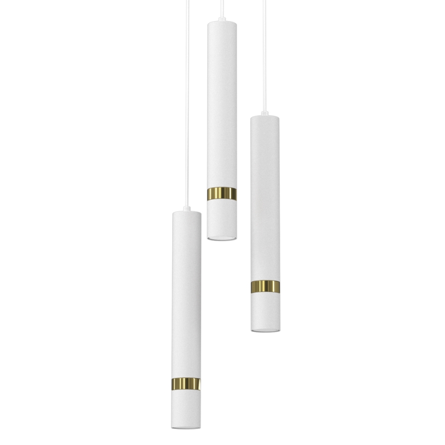 Luster na sajli JOKER 3xGU10/8W/230V bela/zlatna