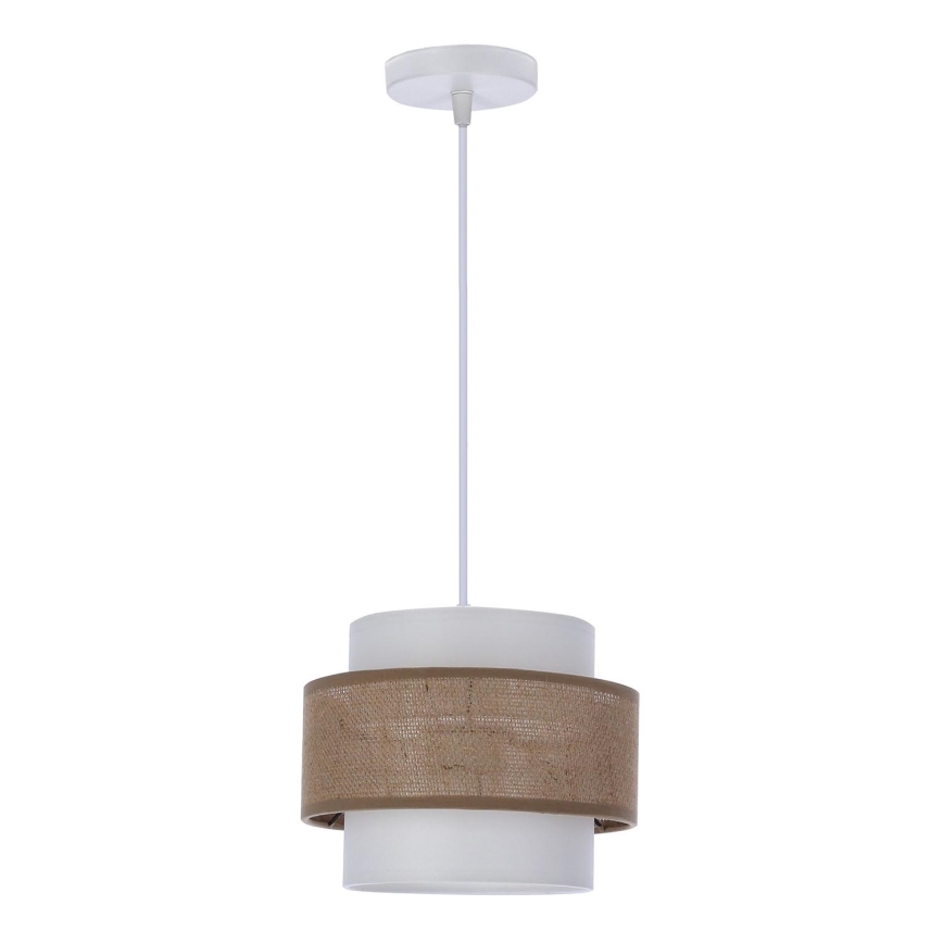 Luster na sajli JUTA 1xE27/40W/230V braon/bela