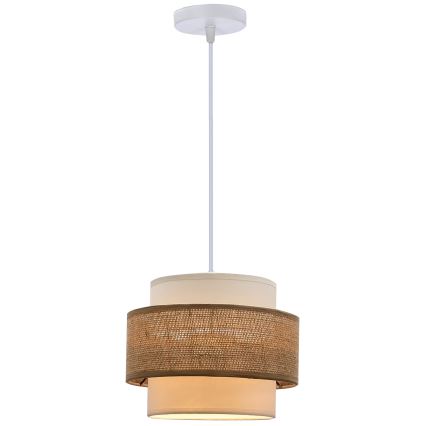 Luster na sajli JUTA 1xE27/40W/230V braon/bela