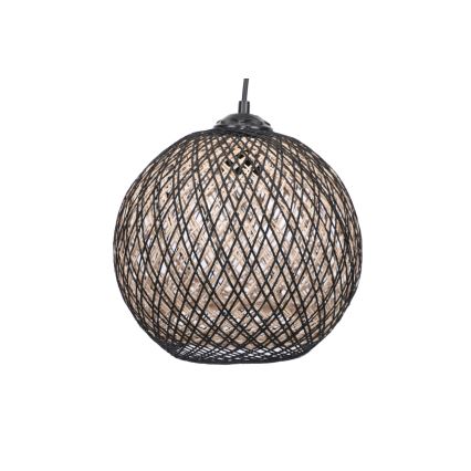 Luster na sajli JUTE 1xE27/60W/230V crno