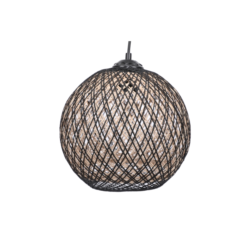 Luster na sajli JUTE 1xE27/60W/230V crno