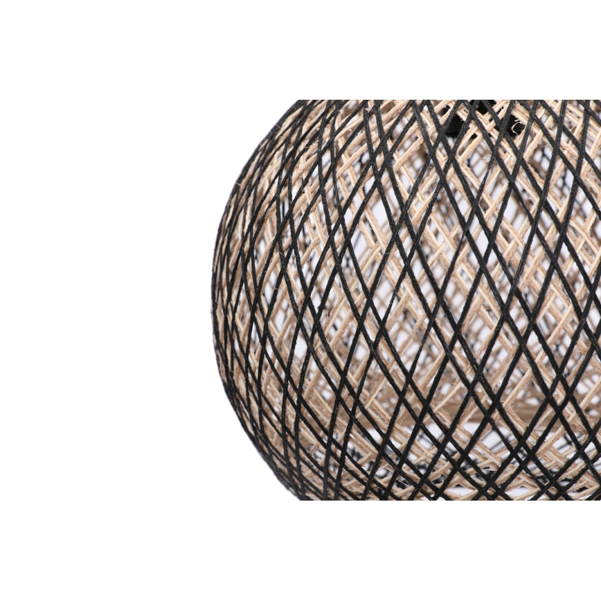 Luster na sajli JUTE 1xE27/60W/230V crno