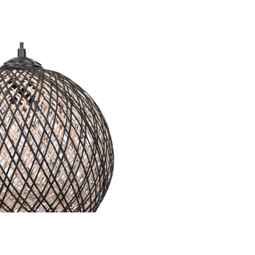 Luster na sajli JUTE 1xE27/60W/230V crno