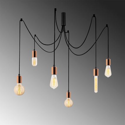 Luster na sajli KABLUNI 6xE27/100W/230V pauk