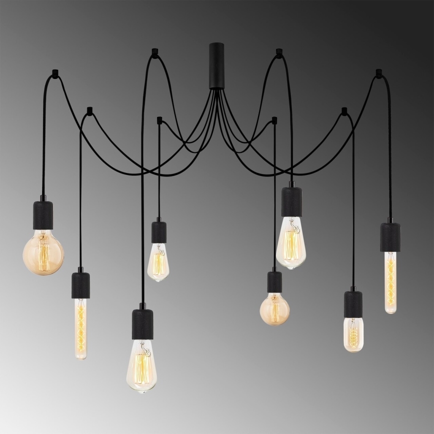 Luster na sajli KABLUNI 8xE27/100W/230V pauk