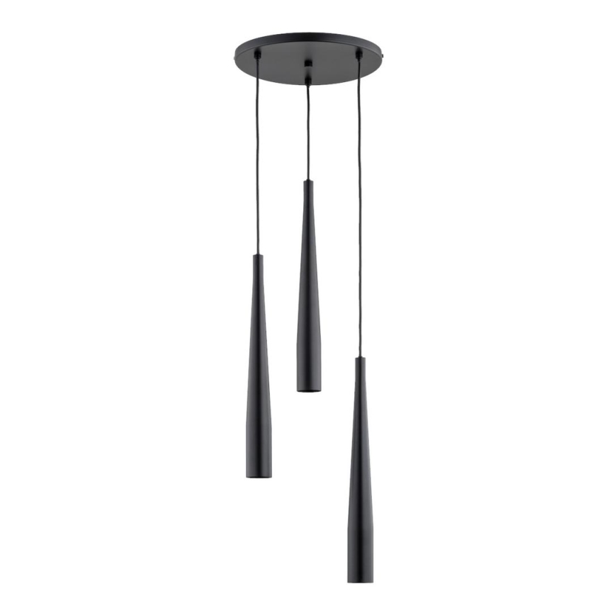 Luster na sajli KALINI 3xGU10/40W/230V pr. 30 cm crno