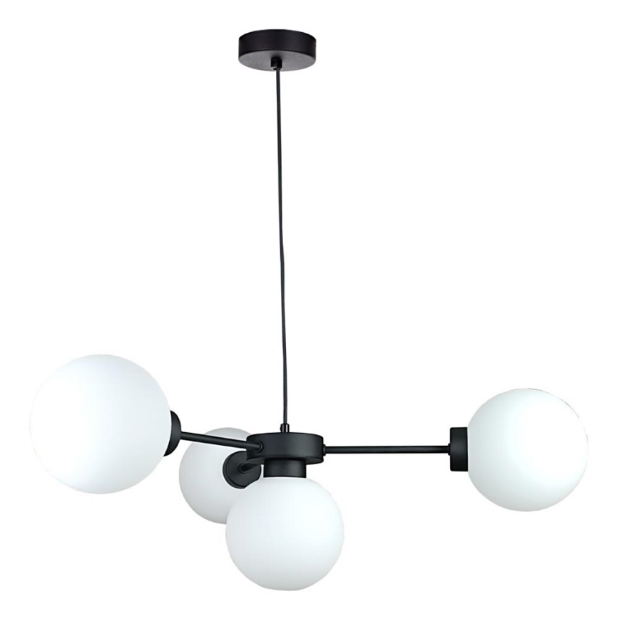 Luster na sajli KALIOPE 4xE14/50W/230V crno/bela