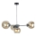 Luster na sajli KALIOPE 4xE27/60W/230V crno/dimno bež