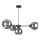 Luster na sajli KALIOPE 4xE27/60W/230V crno/dimno crno