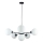Luster na sajli KALIOPE 6xE14/50W/230V crno/bela