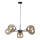 Luster na sajli KALIOPE 6xE27/60W/230V crno/dimno bež