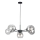 Luster na sajli KALIOPE 6xE27/60W/230V crno/prozirna