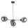 Luster na sajli KALIOPE II 4xE14/50W/230V crno/dimno crno