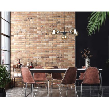 Luster na sajli KALIOPE II 6xE14/50W/230V crno/dimno bež