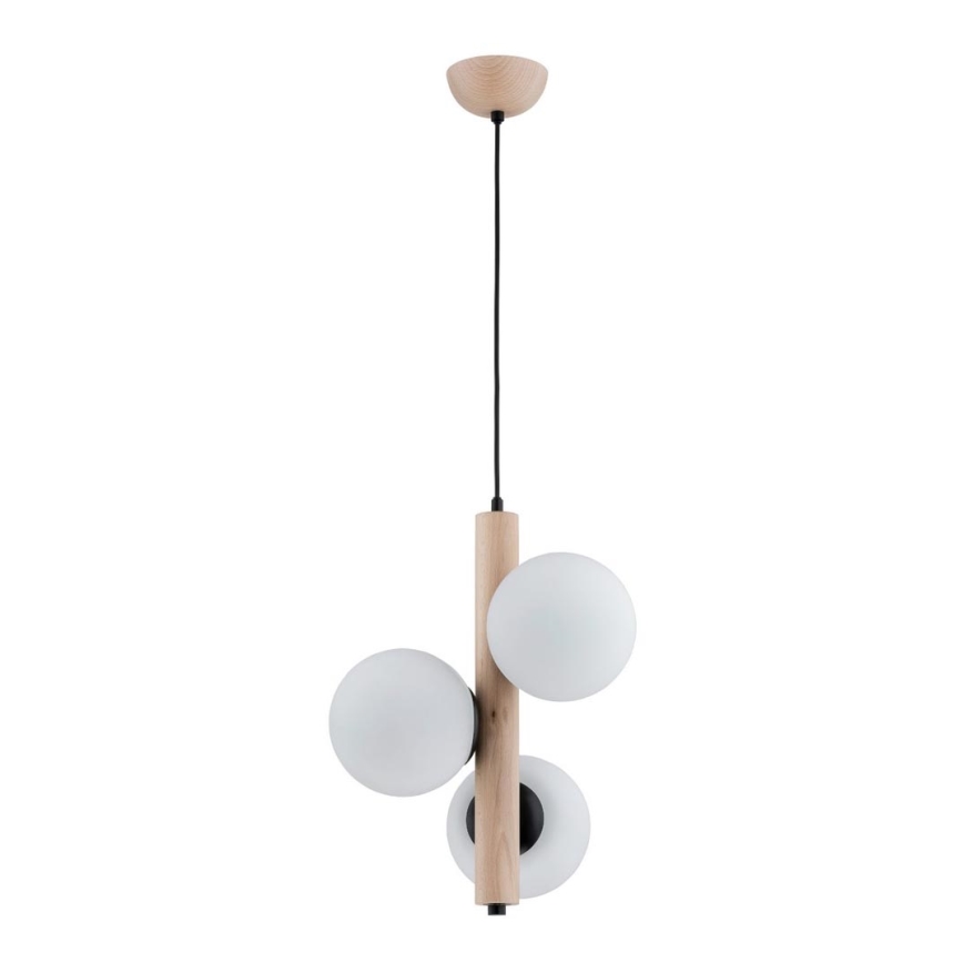 Luster na sajli KANET 3xE14/40W/230V bež/bela