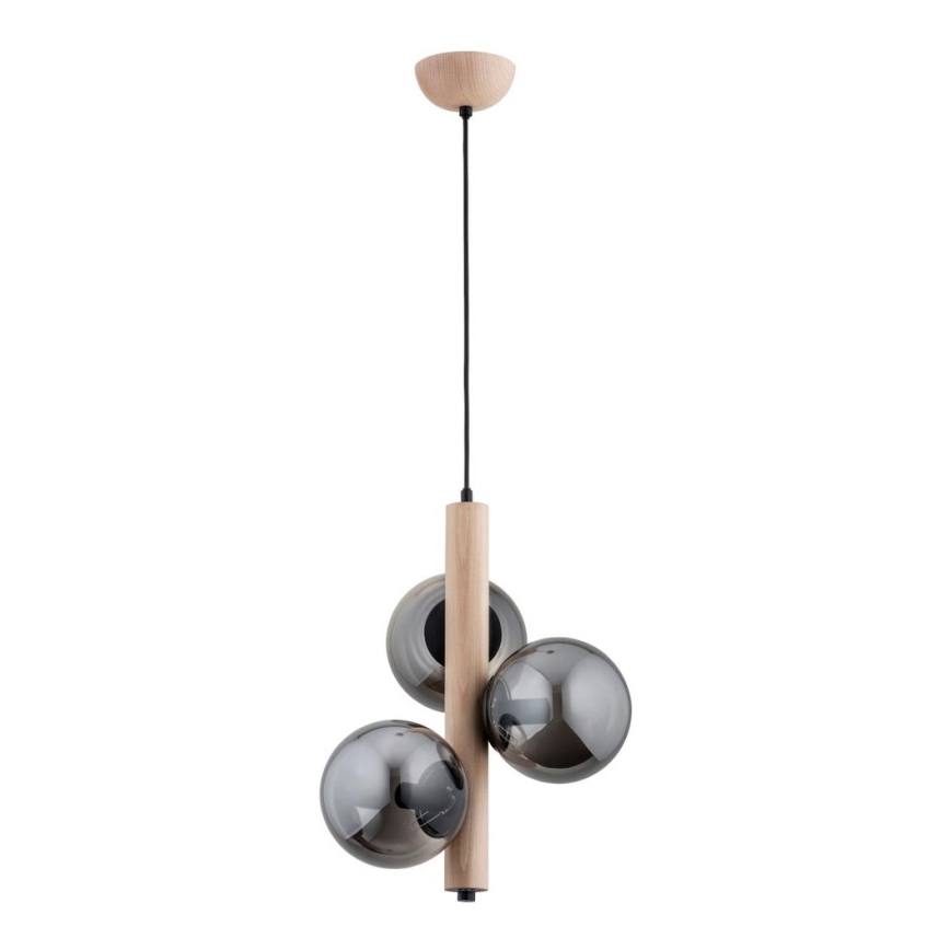 Luster na sajli KANET 3xE14/40W/230V bež/sivo