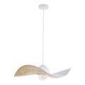 Luster na sajli KAPELLO 1xE27/60W/230V pr. 55 cm bela/zlatna