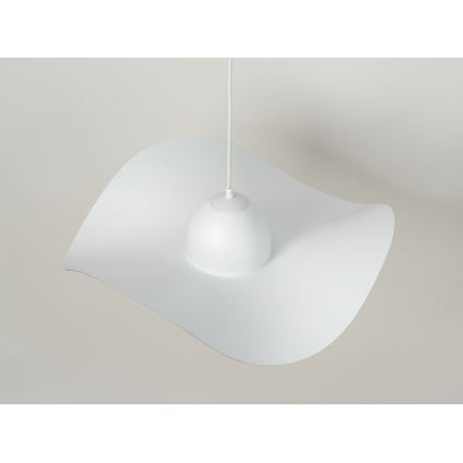 Luster na sajli KAPELLO 1xE27/60W/230V pr. 55 cm bela/zlatna