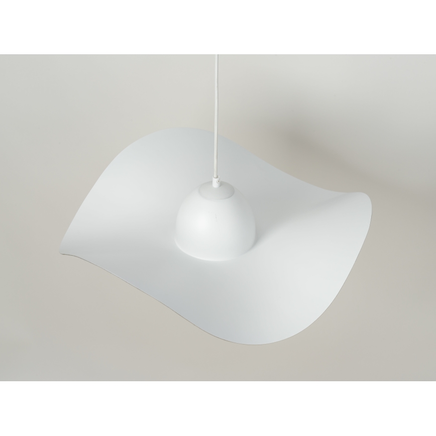 Luster na sajli KAPELLO 1xE27/60W/230V pr. 55 cm bela/zlatna