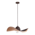 Luster na sajli KAPELLO 1xE27/60W/230V pr. 55 cm braon/bakrena