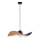 Luster na sajli KAPELLO 1xE27/60W/230V pr. 55 cm crno/bakrena