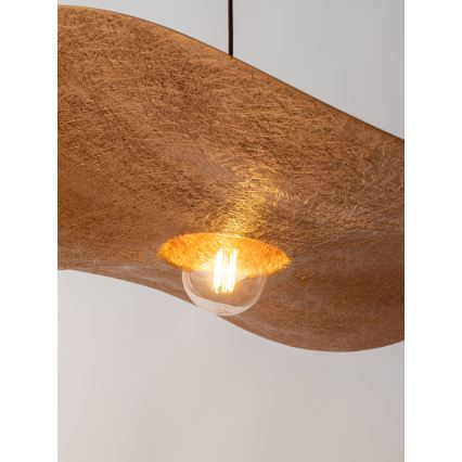 Luster na sajli KAPELLO 1xE27/60W/230V pr. 55 cm crno/bakrena