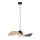 Luster na sajli KAPELLO 1xE27/60W/230V pr. 55 cm crno/zlatna