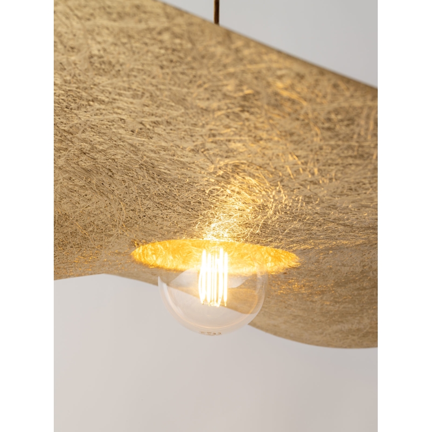Luster na sajli KAPELLO 1xE27/60W/230V pr. 55 cm crno/zlatna