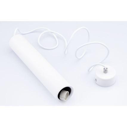 Luster na sajli KARADON 1xGU10/30W/230V 17 cm bela