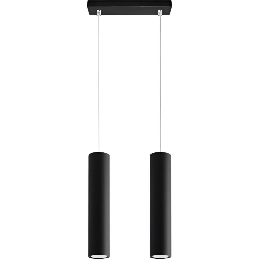 Luster na sajli KARADON 2xGU10/30W/230V crno