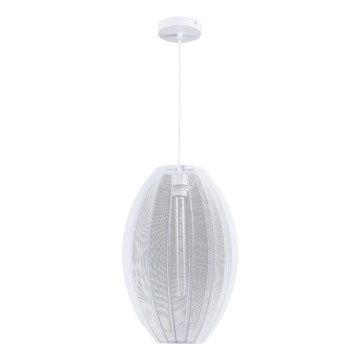 Luster na sajli KAREI 1xE27/20W/230V pr. 30 cm bela
