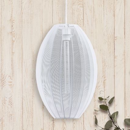 Luster na sajli KAREI 1xE27/20W/230V pr. 30 cm bela