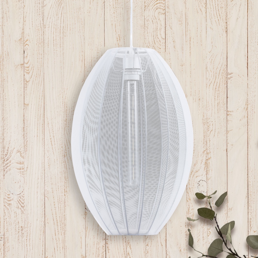Luster na sajli KAREI 1xE27/20W/230V pr. 30 cm bela