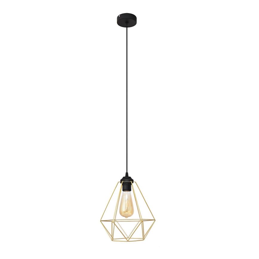 Luster na sajli KARO 1xE27/15W/230V zlatna/crno