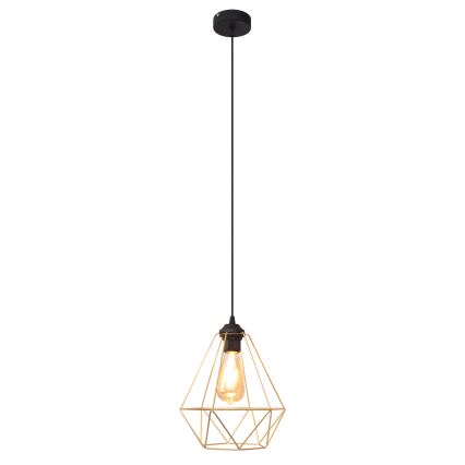 Luster na sajli KARO 1xE27/15W/230V zlatna/crno