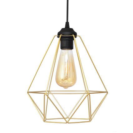Luster na sajli KARO 2xE27/15W/230V zlatna/crno
