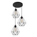 Luster na sajli KARO 3xE27/15W/230V