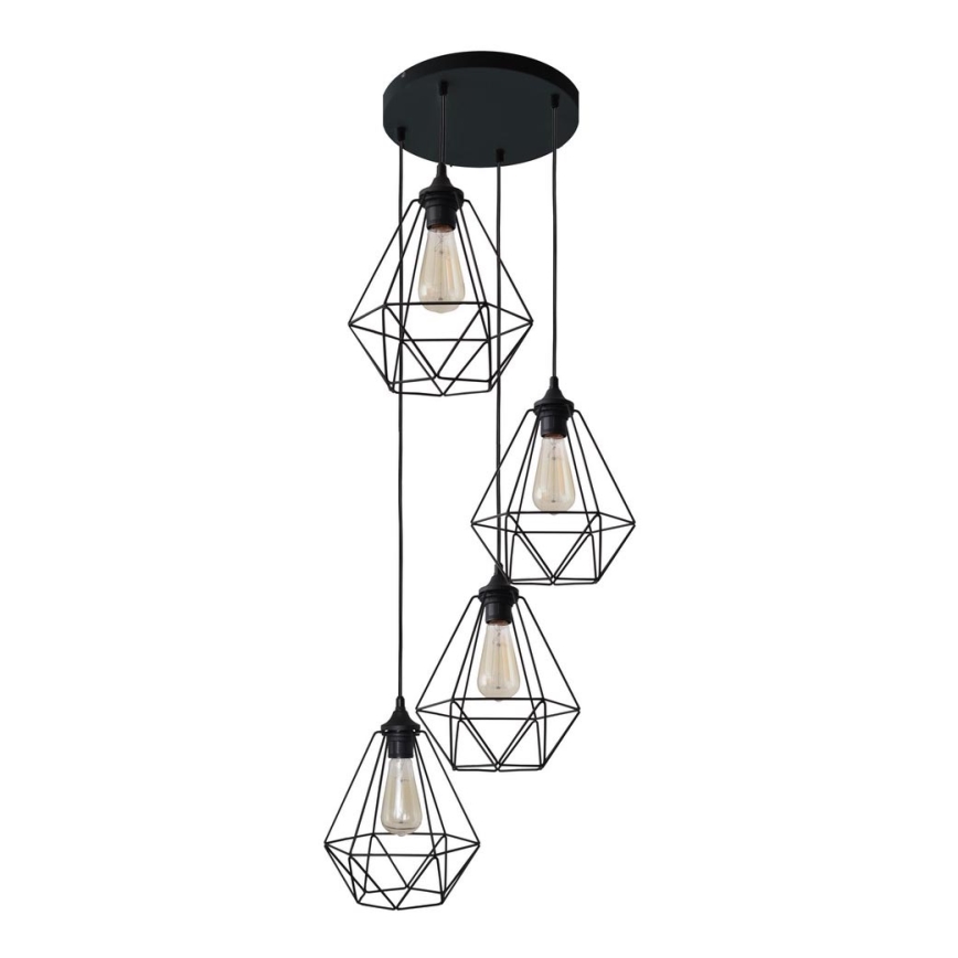 Luster na sajli KARO 4xE27/15W/230V