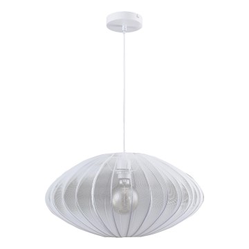 Luster na sajli KINU 1xE27/20W/230V pr. 50 cm bela