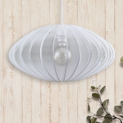 Luster na sajli KINU 1xE27/20W/230V pr. 50 cm bela
