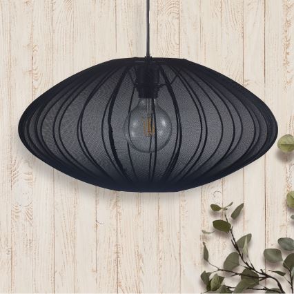 Luster na sajli KINU 1xE27/20W/230V pr. 50 cm crno