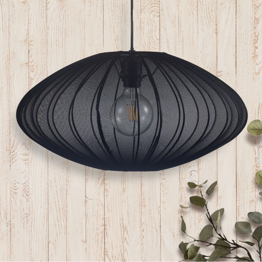 Luster na sajli KINU 1xE27/20W/230V pr. 50 cm crno