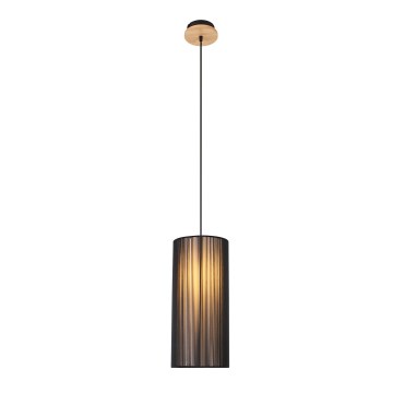 Luster na sajli KIOTO 1xE27/40W/230V pr. 18 cm crno/drvo