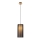Luster na sajli KIOTO 1xE27/40W/230V pr. 18 cm crno/drvo
