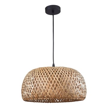 Luster na sajli KORFU 1xE27/20W/230V pr. 38 cm bambus